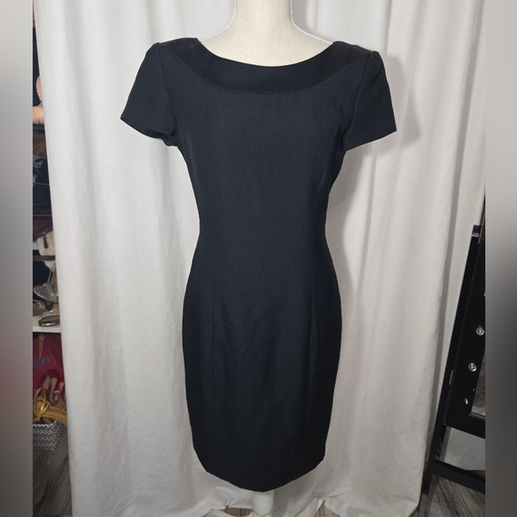 90's Vintage Gillian Women little Black Cocktail Dress 8 Backless Nordstrom Sz 4 - Picture 2 of 9